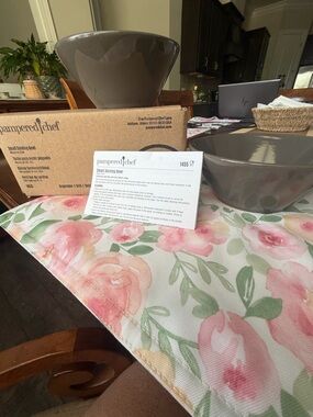 Pampered Chef Gray Stoneware Small Serving Bowl Set/2